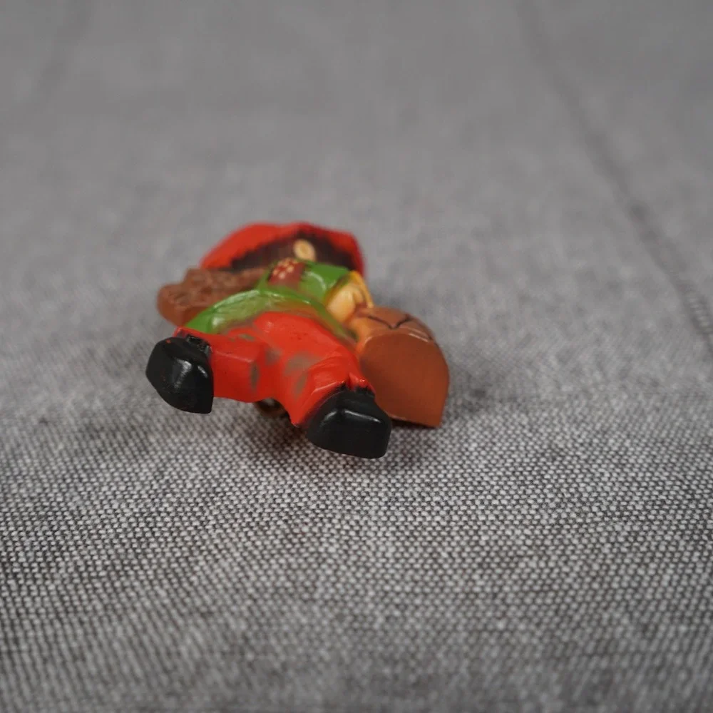 Vintage Hallmark Little Boy Drummer Lapel Pin Red Green Plastic Brooch